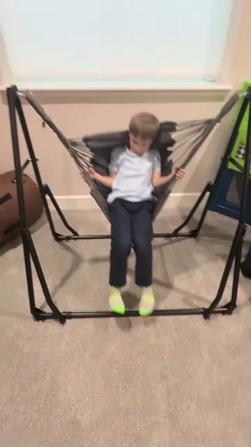 This portable sensory swing has been such a fun way to give my son the sensory i