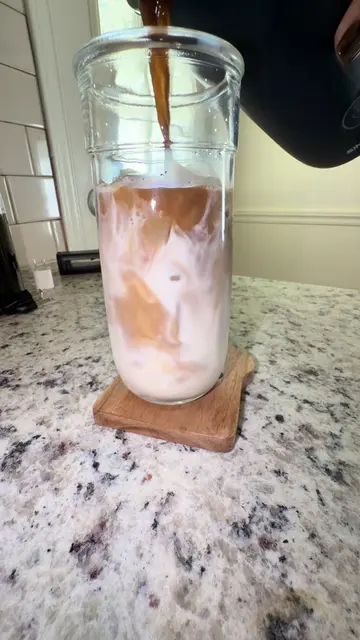 Made my vanilla bean syrup from scratch and used it in a homemade horchata latte