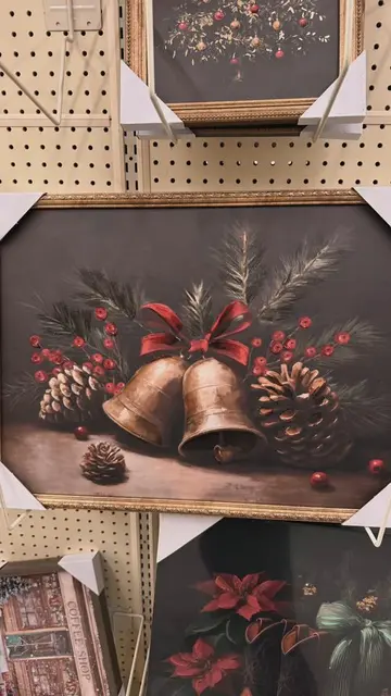 Hobby Lobby Christmas wall art 🎄. The first three light up 😍 so many good piec