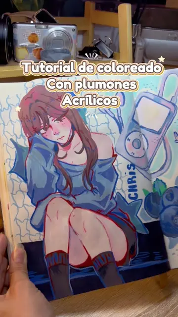 🪴🔗TUTORIAL DE  COLOREADO CON  PLUMONES ACRÍLICOS  . No soy alguien que tenga e