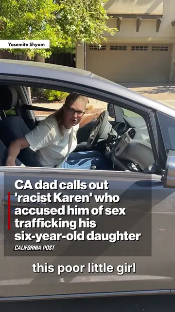 Video shows a woman accusing a California father of sex trafficking as he walked