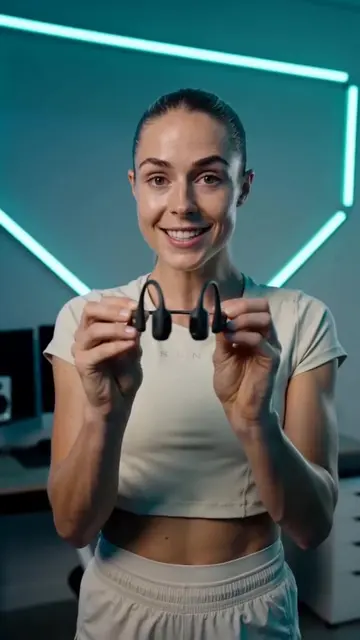 Bone conduction earphones keep ears open for outdoor running, with IP55 resistan