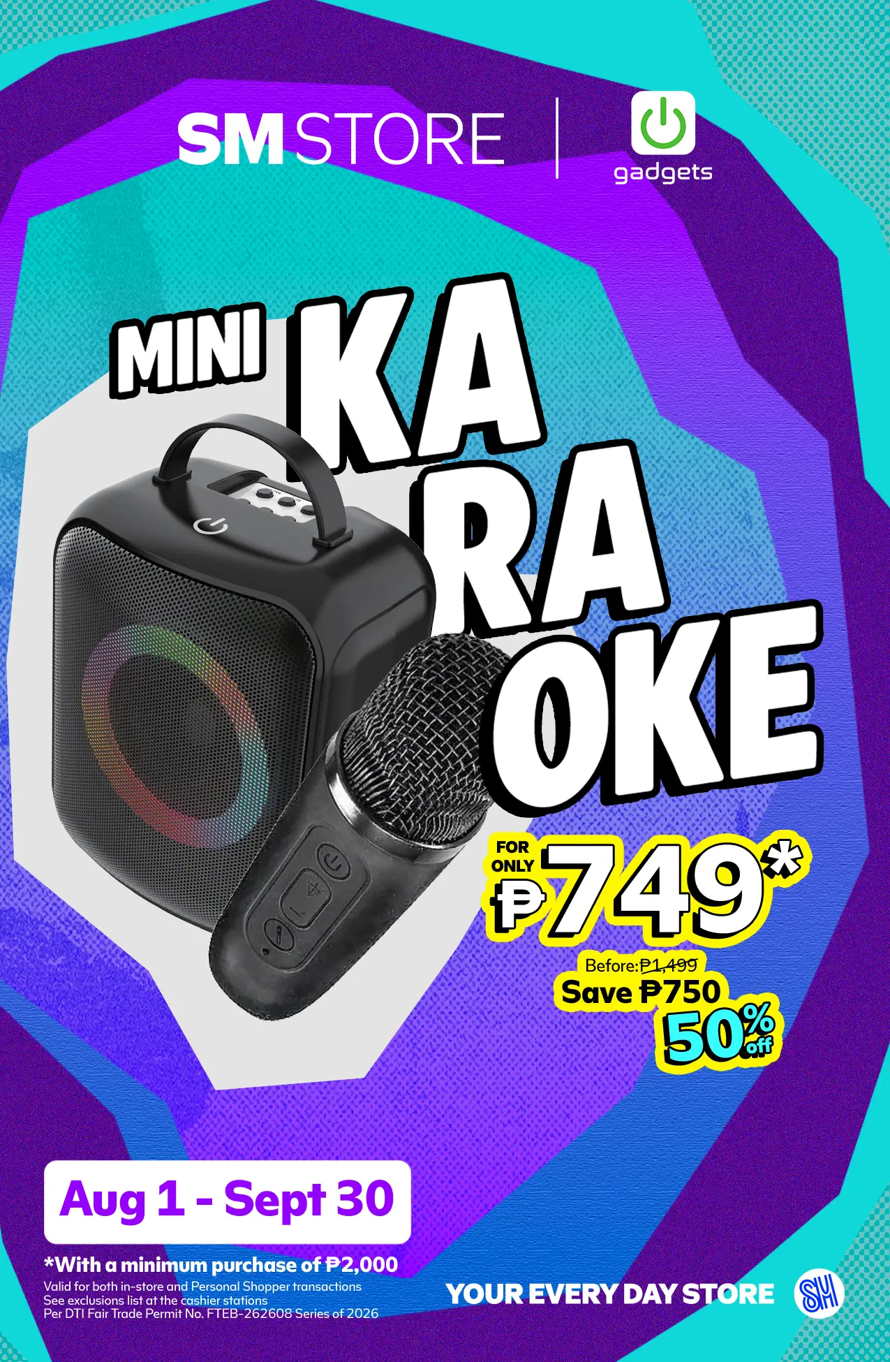 Sing your heart out with this mini karaoke set now available for only ₱749 that’