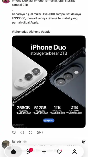 Kerja apalagi ??? 60 juta only for iPhone #iphone18 #iphonefold  