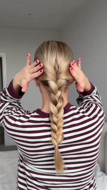 finally trying the viral braid hack and pleased to say it actually works! 🤎✨ #b