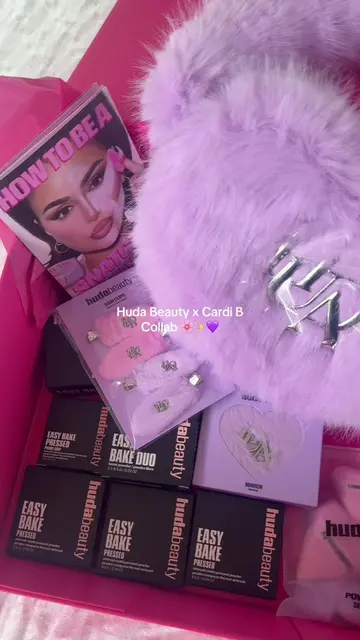 New Huda Beauty x Cardi B snatched collab 🔥✨🌸💜 two new easy bake loose powder