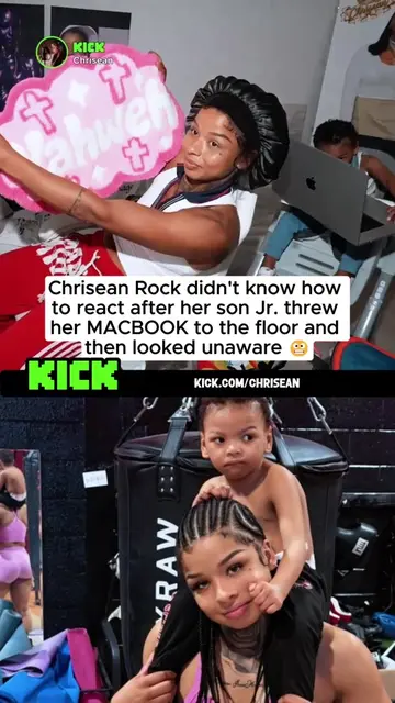 Chrisean Rock didn't know how to react after her son Jr. threw her MACBOOK to th