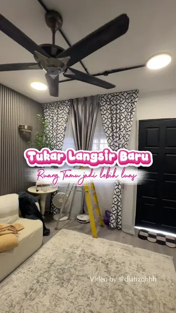 Tukar langsir baruuu, kalini kita try warna lainnn dari biasaa. Honestly nampak 