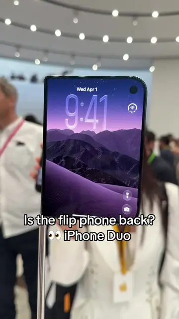 Apple's new foldable phone, up close and personal. 👀📱  #iphone #apple #iphoned