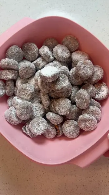 Muddy buddy or puppy chow is even better if you use ritz mini peanut butter crac