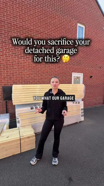 Would you sacrifice your detached garage for what we’re about to create in here?