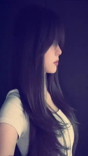 Short or long bangs? #lypsinc #bangs #layers #thickhair #haircut 