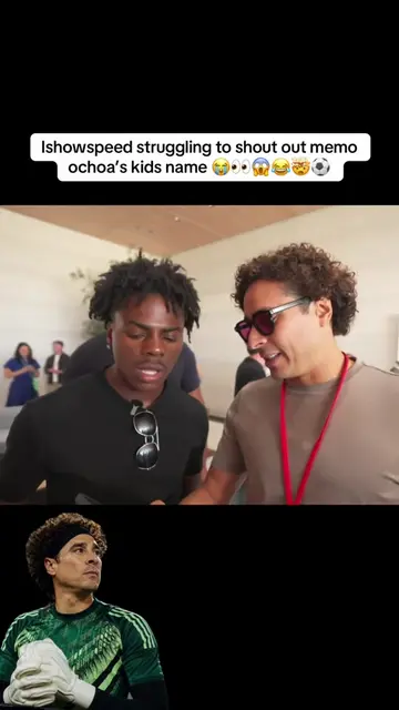 Ishowspeed struggling to shout out memo ochoa’s kids name 😭👀😱😂🤯⚽️ #ishowspe