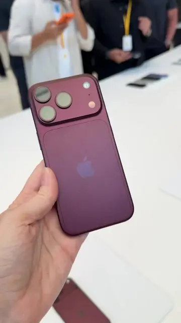 We got a first look at Apple's iPhone 18 Pro. Burgundy is the new orange. Read o