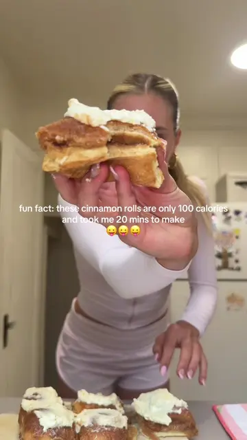 SO GOOD OMG🤩🤩🤩 #lowcalorierecipe #cinnamonrolls #lowcaloriedessert #cinnamonr