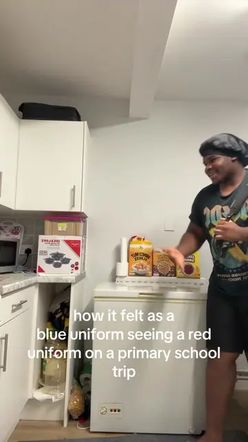 there was BEEF. #blueuniform #reduniform #fyp #viral #relatable