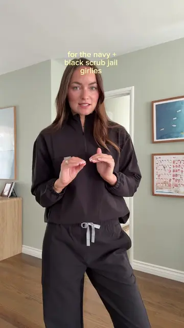 style + sizes below top- blakely 1/4 zip scrub top in size xs bottom- mini high 