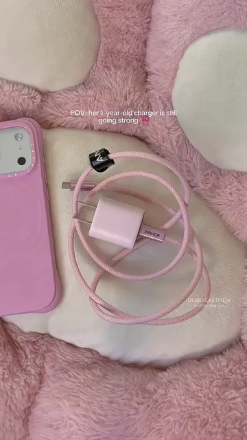 Replying to @its.jeeeee — still using the ANKER ZOLO pink charger I bought a yea