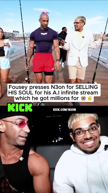 Fousey presses N3on for SELLING HIS SOUL for his A.I infinite stream which he go