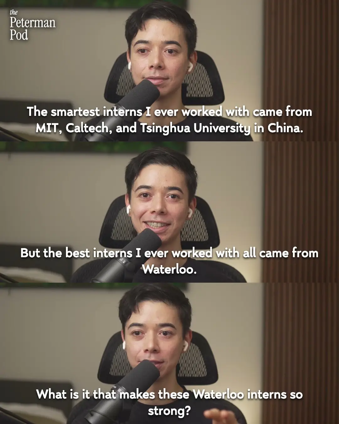 The smartest interns that I ever worked with came from MIT, Caltech, and Tsinghu