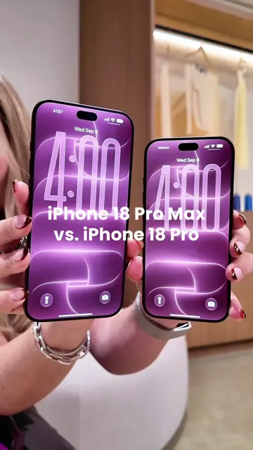 Up close with iPhone 18 Pro Max and iPhone 18 Pro in the new Burgundy color 🍷🍒