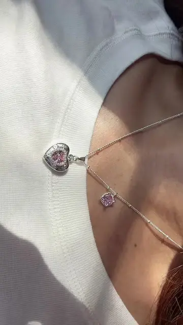 this is the prettiest girliest necklace EVERR i can’t stop wearing it 💗 | #affo