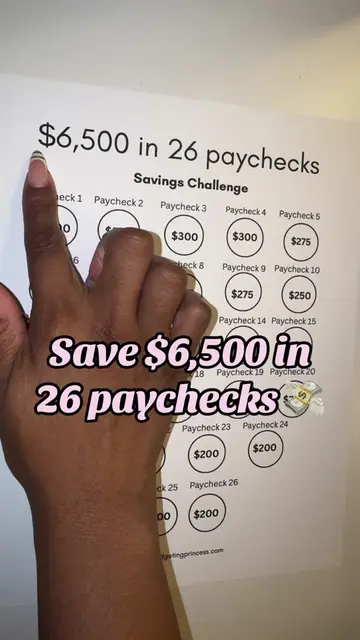 Save $6,500 in a year with this savings challenge 💸 Template: thebudgetingprinc