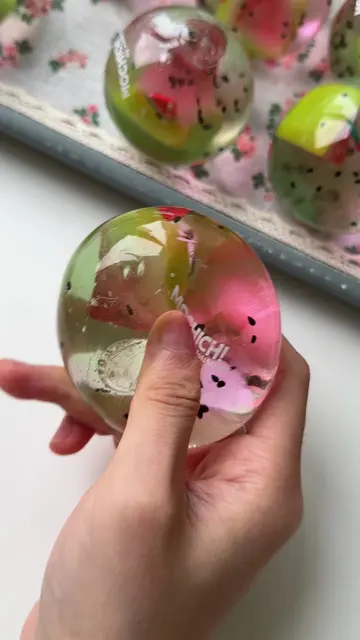 Come DIY a Color-Block Watermelon With Me 🍉✨ #watermelon #stressball #asmr #diy