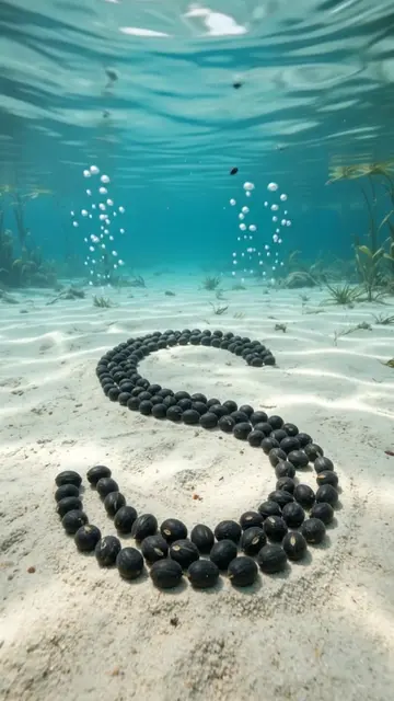 Watch the letter S come to life underwater 🌿🌸✨ From tiny seeds to a beautiful 