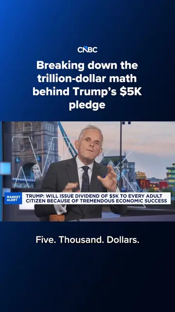 U.S. President Donald Trump has pledged a $5,000 “dividend” for every adult U.S.