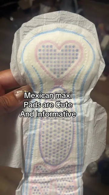 Mexican Maxi Pads are cute and instructive. You can’t get lost lol #maxipad #per