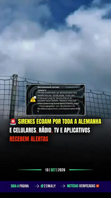 🚨 SIRENES ECOAM POR TODA A ALEMANHA E CELULARES, RÁDIO, TV E APLICATIVOS RECEBE
