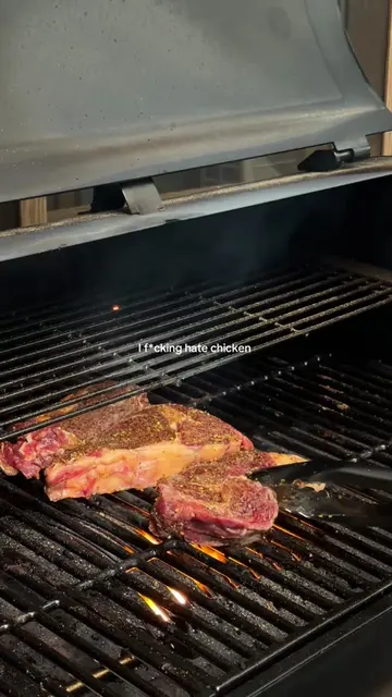 ruminant animals >>>> here we have a bison strip and two beef ribeyes #redmeat #