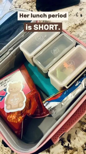 School lunch is short. Her lunch rules are not. 🤣 She wants all her favorites p