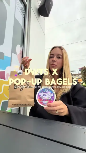 @Dancing with the Stars #DWTS  X @PopUp Bagels collab!!! 🥯✨🪩💜 taste test & re