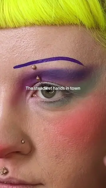 Can you do your brows in one swipe?  Using wet liners from @Glisten Cosmetics LT