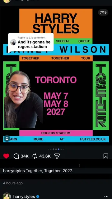 Replying to @C harry styles announced toronto dates WE WON!!!!!!!! #greenscreen 