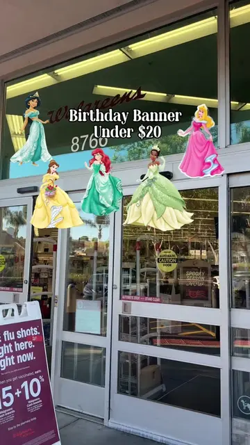 birthday banner from Walgreens! Step 1- purchase banner template from a seller o