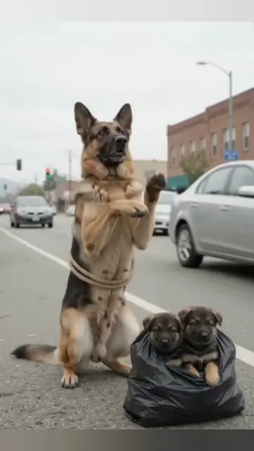 She wouldn’t give up on her puppies... then someone finally saw her! 😭❤️🐕