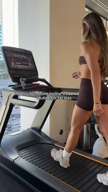 my incline treadmill routine ✨ -30lbs  wearing the NEW @DFYNE v-back dynamic sho