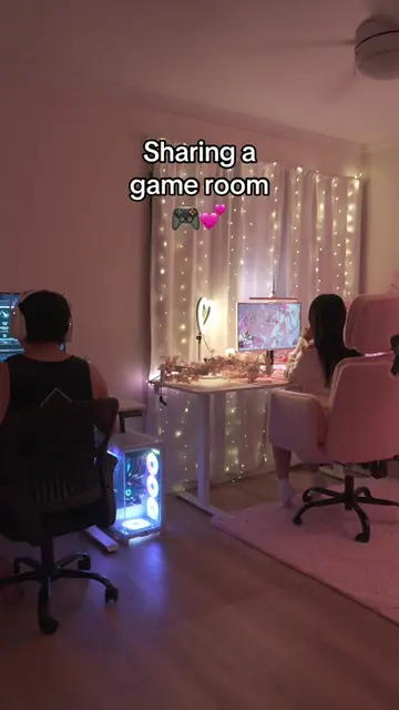 Dark vs Light 💡  #GamingSetup #cozygamer #pinksetup #desksetup #setupinspo 