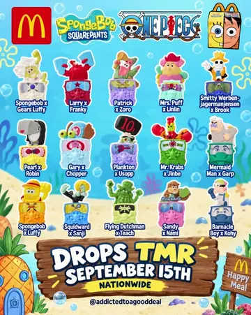 🍍🏴‍☠️ It’s almost time! McDonald’s is bringing the SpongeBob SquarePants × One
