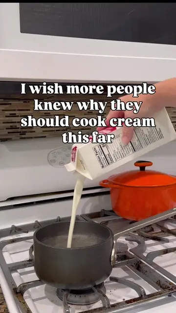 There’s a reason I’m boiling this cream. Keep cooking heavy cream and eventually