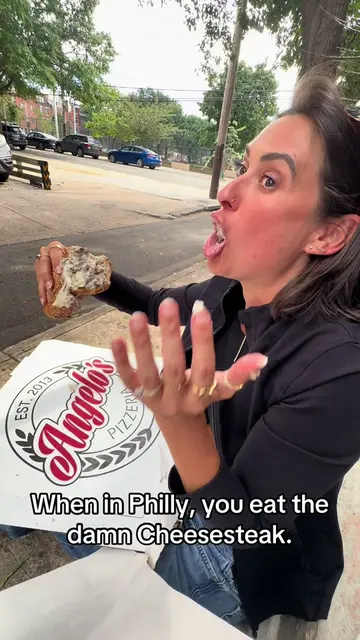 My first Philly cheesesteak…in Philly. 📍- @angelos_pizzeria_south_philly  And I