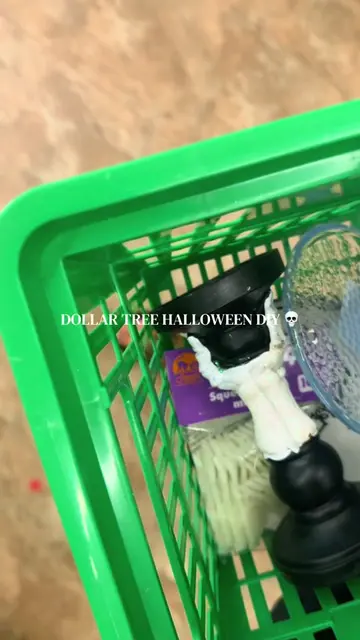 Halloween DIY so simple & all from @Dollar Tree 💀🖤 #dollartree #halloweendiy #