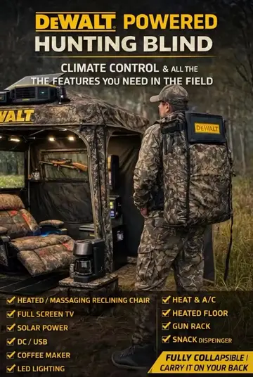 A new blind from DeWalt! #deerhunting  #huntingseason #dewalt #deerseason 