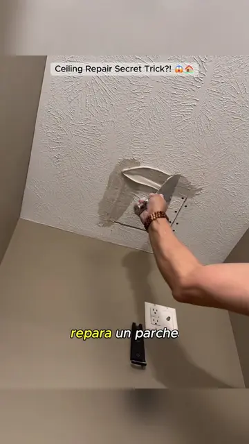 HowProsHideCeilingPatchesPerfectly🛠️✨ #HomeImprovement#DIYTips#RepairHacks#Cons
