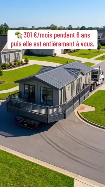 301 € par mois pendant 6 ans pour une maison mobile de 75 m² avec 2 chambres, un