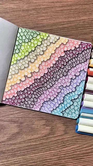 a page filled with rainbows 🤗 products used: mifuner sketchbook writech brush p