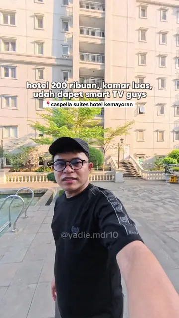 nyobain hotel 200 ribuan tapi kamarnya luas, nyaman, bersih, dan udah smart tv j